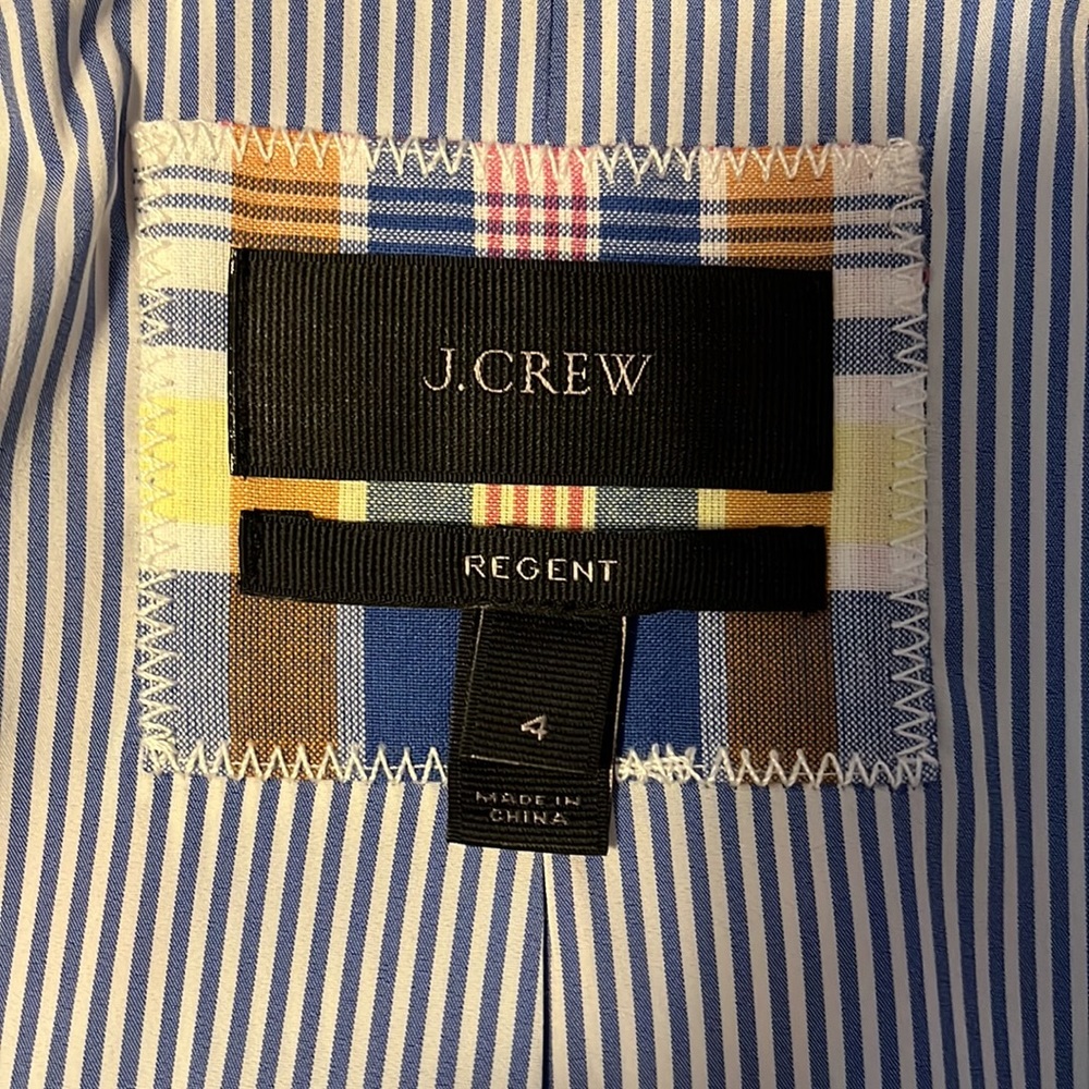 J.CREW Regent Blazer 💙🤍🩷 - Picture 10 of 12